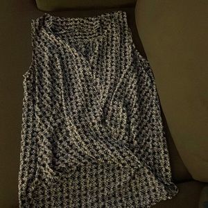 Blue and white sleeveless tank - great condition. Size Small